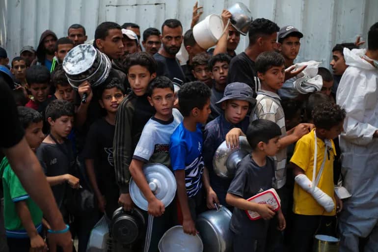 Palestinian children in Gaza face starvation as UN accuses Israel of man-made famine