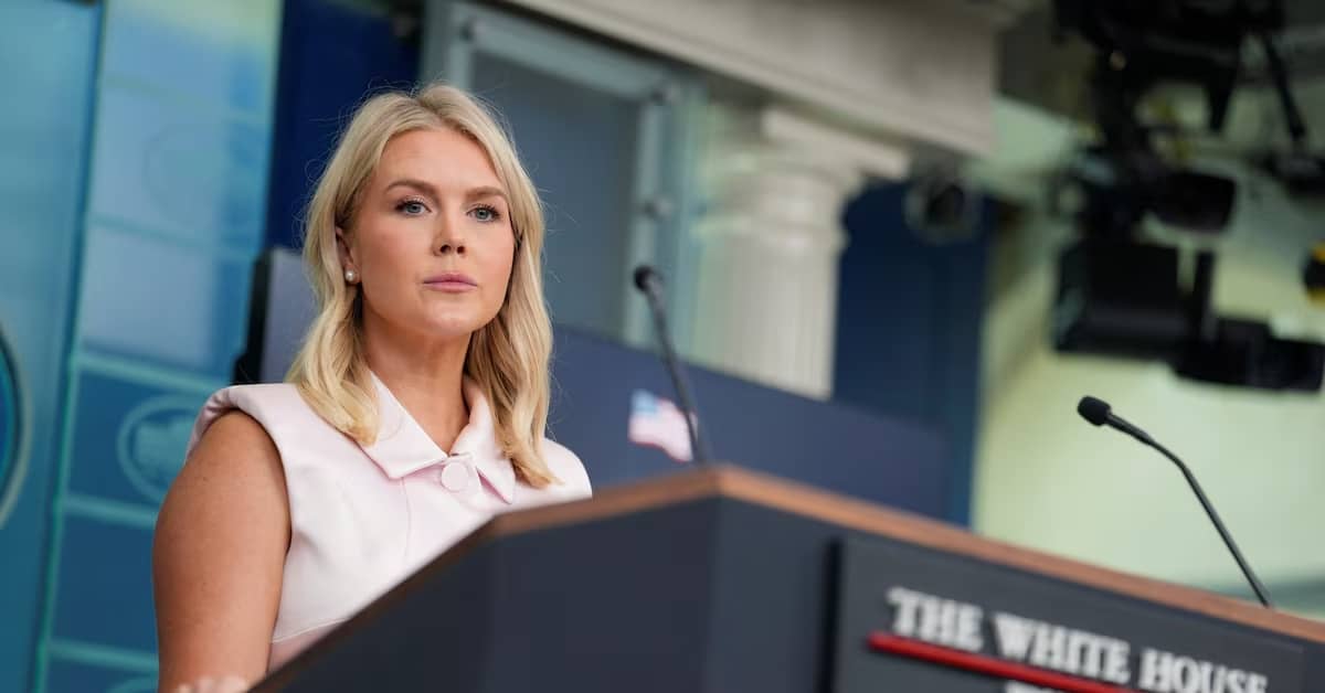 Karoline Leavitt, White House press briefing, Trump G20 Doral, 2026 summit venue, Trump golf resort, Washington politics, US administration, political controversy