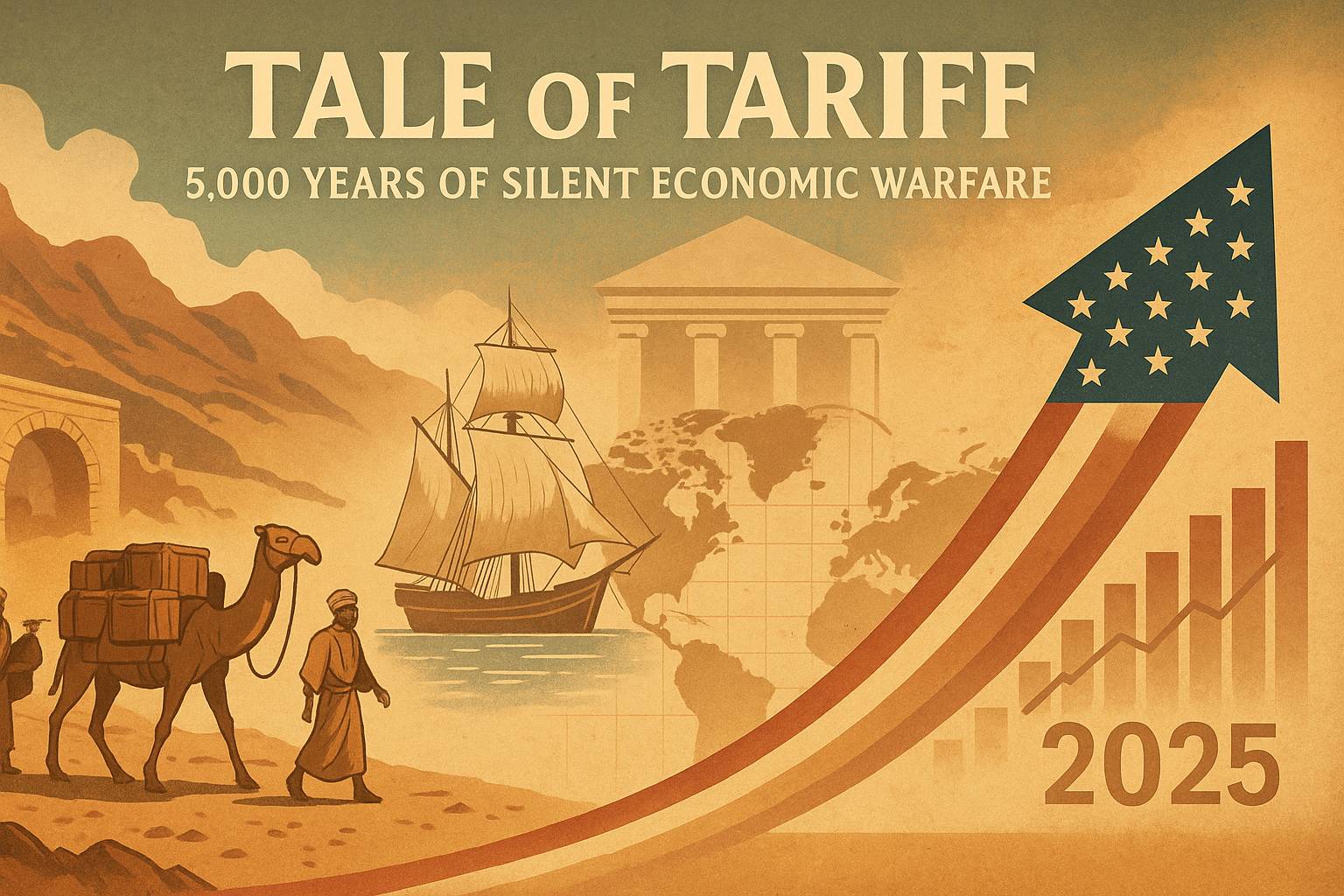 tariffs history, economic warfare, trade routes, ancient to modern tariffs, US tariffs 2025