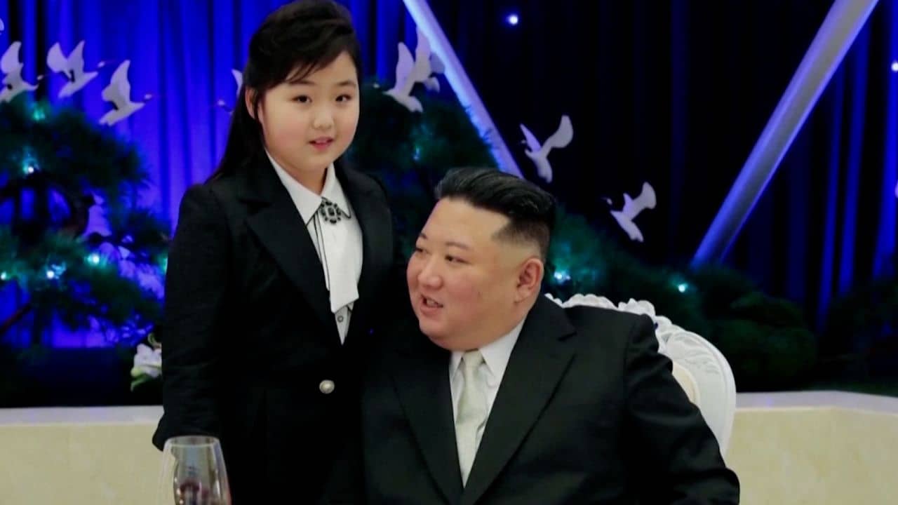 Kim Jong Un with daughter Ju Ae during succession preparations