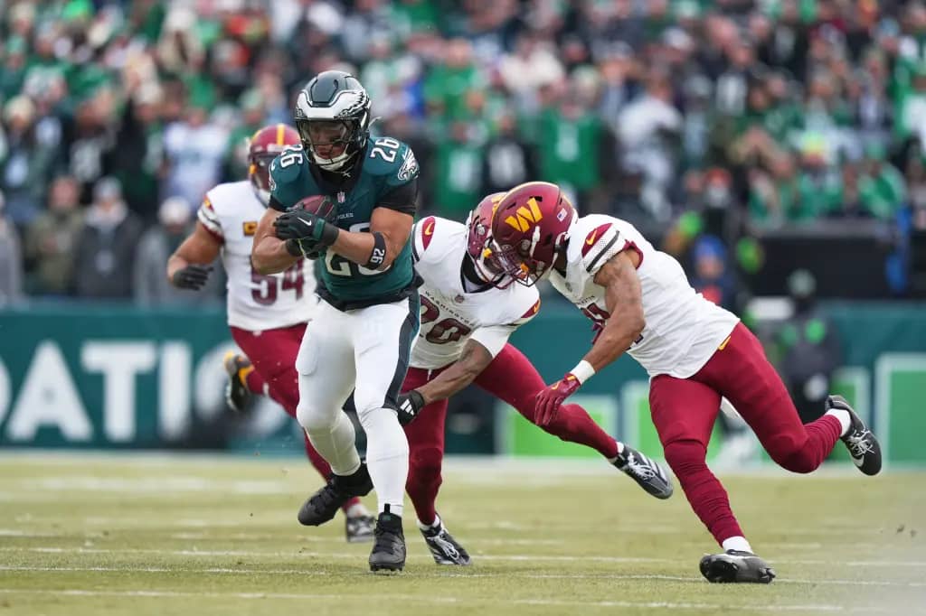 Philadelphia Eagles vs Washington Commanders match player stats: How Hurts and Barkley buried Washington 55-23