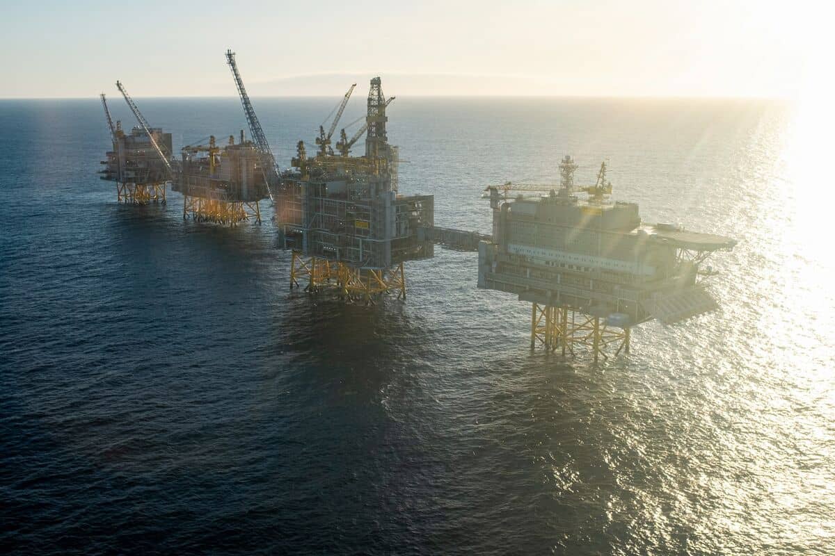 Norway offshore platform in the Barents Sea during licensing push