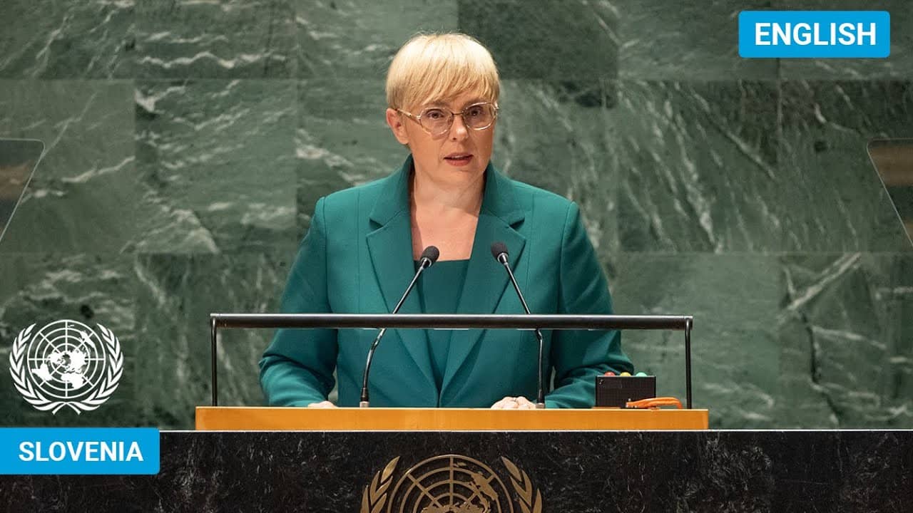 Slovenia President Nataša Pirc Musar addresses UN General Assembly urging to stop genocide in Gaza