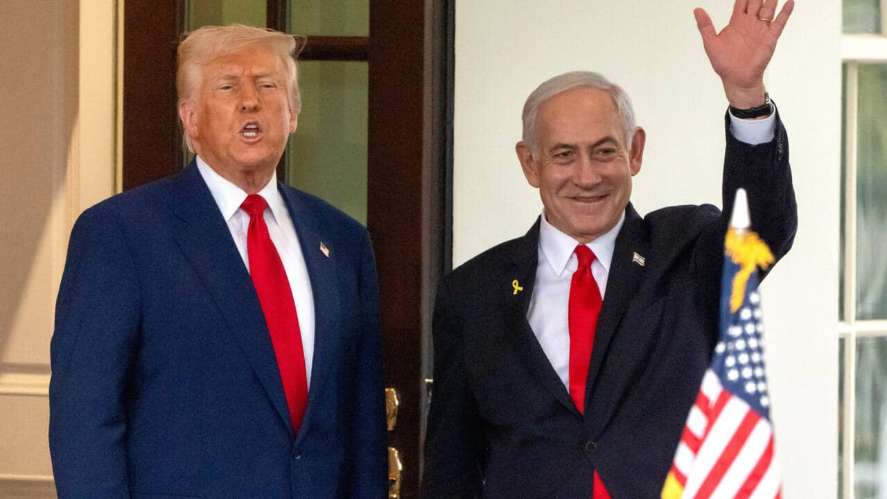 Donald Trump meets Benjamin Netanyahu in the Oval Office ahead of Gaza plan talks