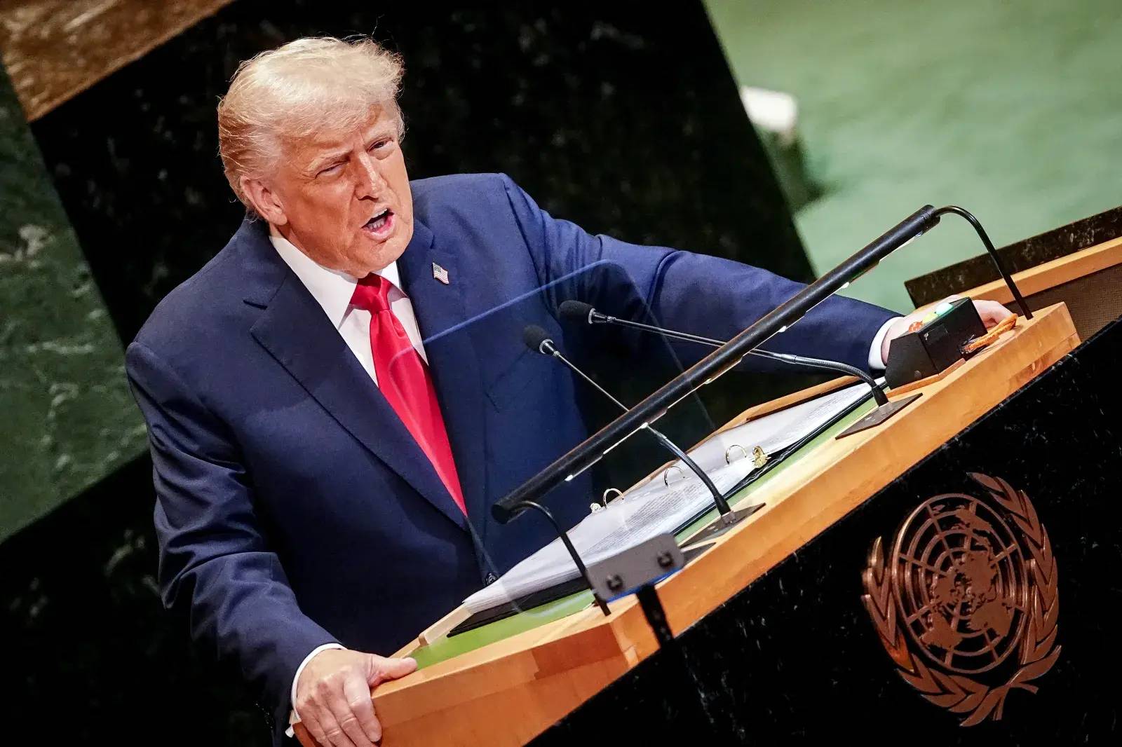 President Donald Trump addresses the UN General Assembly and says the Gaza war must end immediately.