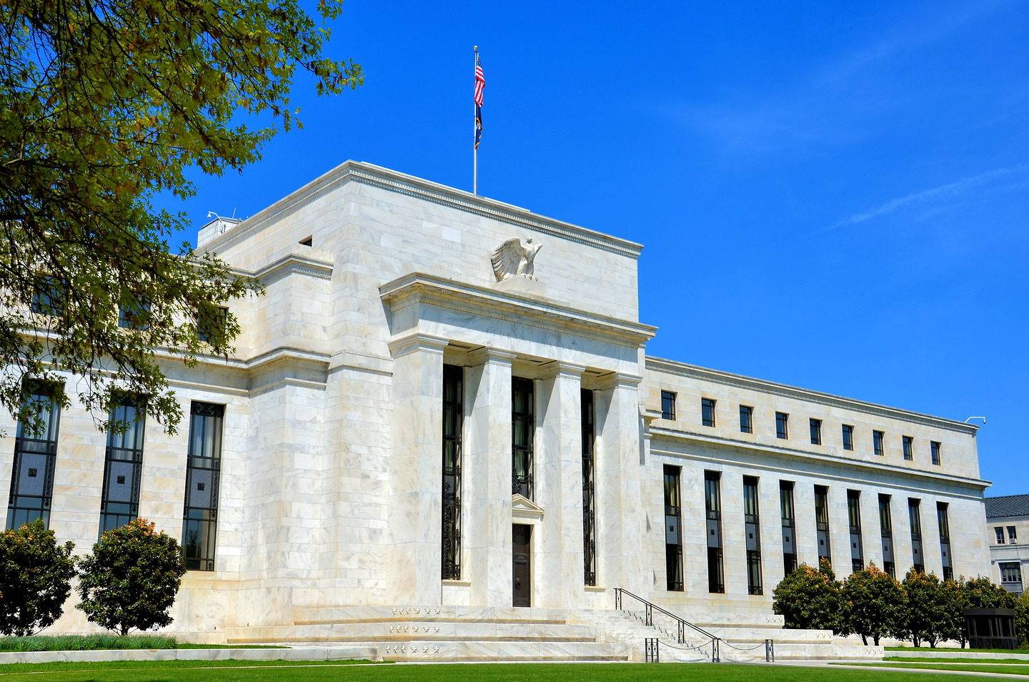 Federal Reserve building in Washington as economic data releases are halted