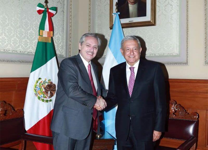 Alberto Fernandez and Lopez Obrador.