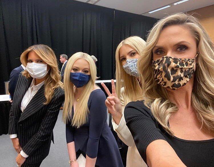 Melania Trump with her family on Biden-Trump debate night on stage