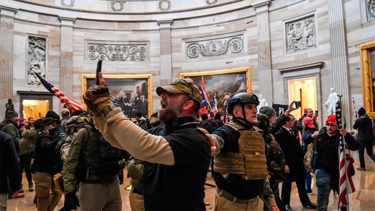 Nazi crowd in the US Capitol riot