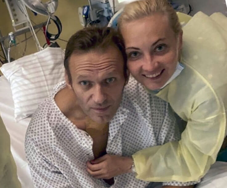 Yulia Navalny with Alexei Navalny