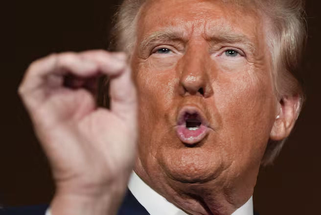 Republican presidential candidate Donald Trump at an appearance in Las Vegas.