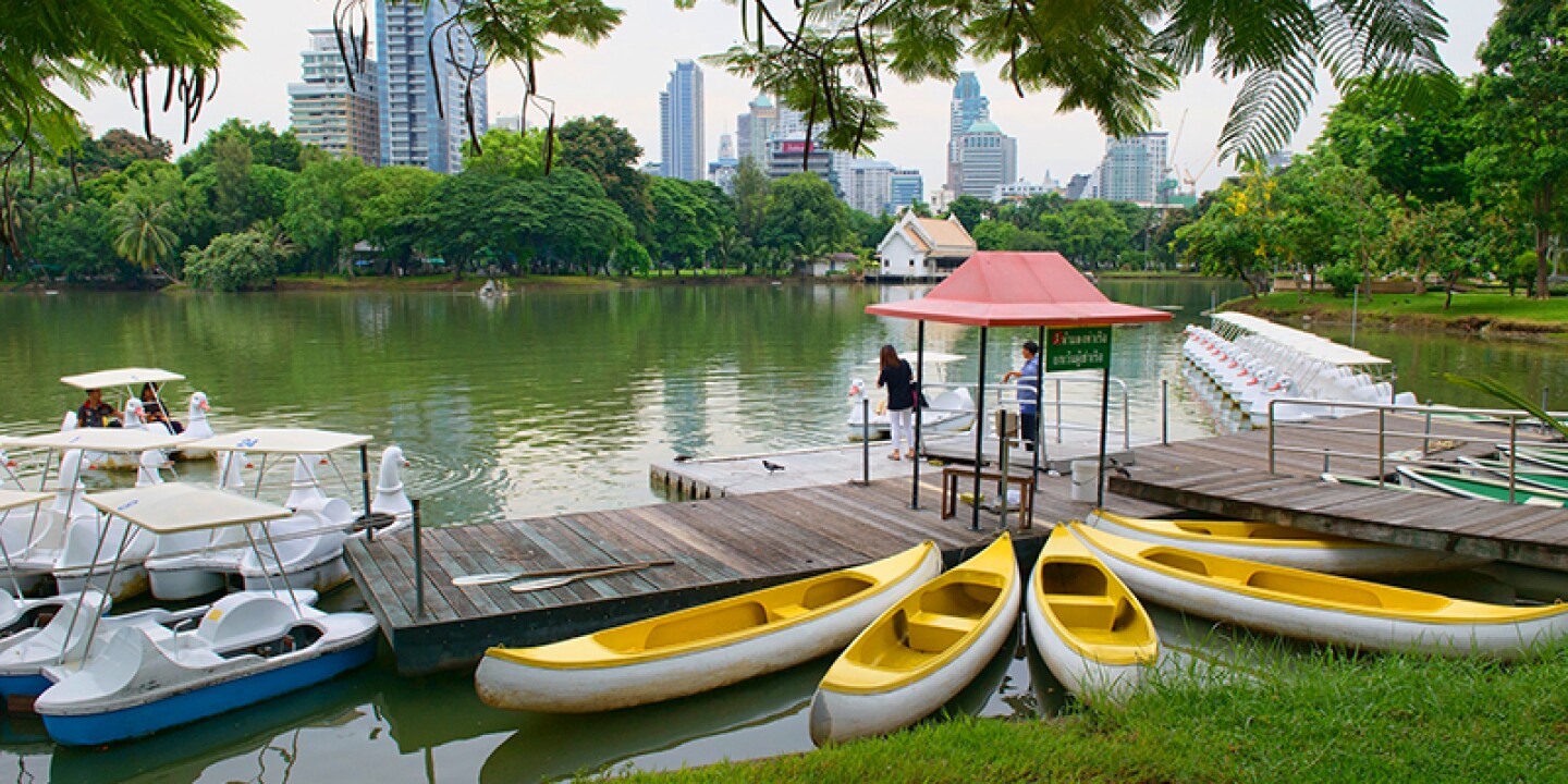 Lumphini Park Thailand boats