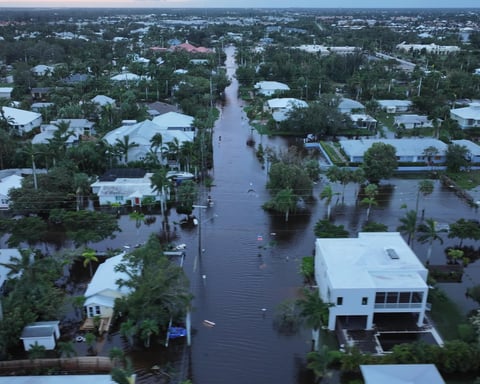 Flood waters from Hurricane Milton, Florida