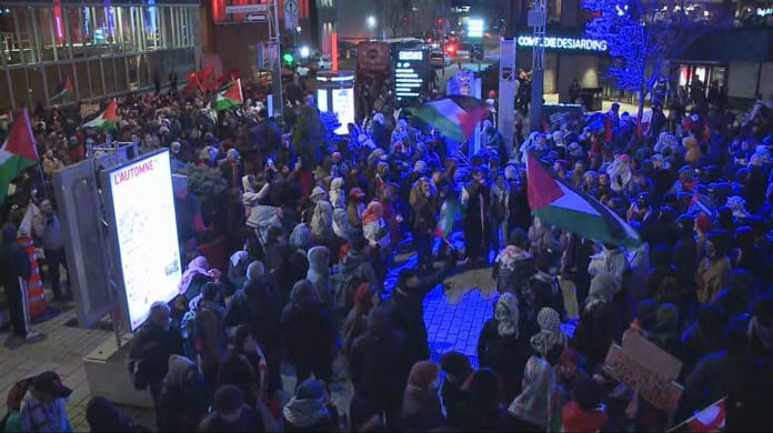 Anti-NATO protests in Montreal, Canadian