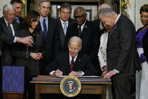 Biden Signing Documents for ukraine aid