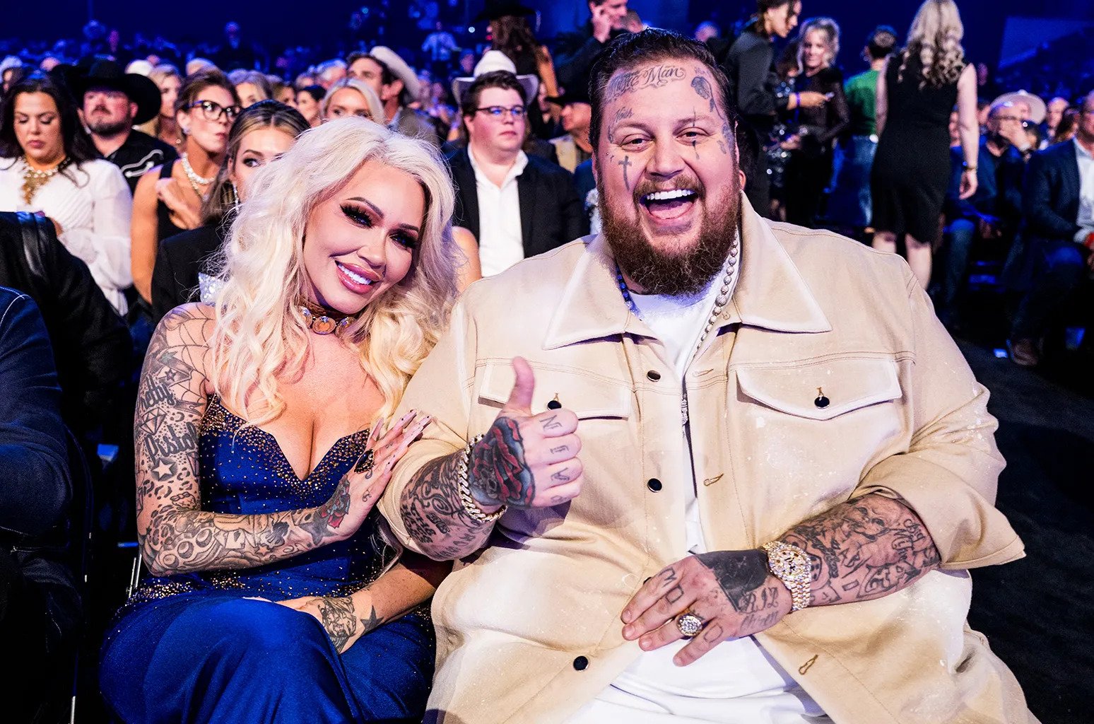 Bunnie XO and Jelly Roll at ACM Awards 2024 in Frisco Texas, Bunnie XO nude past, Jelly Roll wife, Bunnie DeFord transformation
