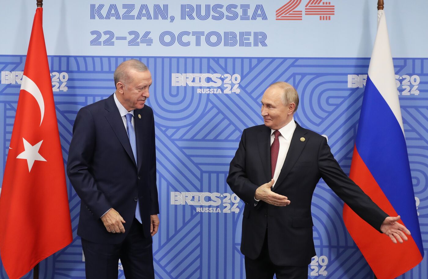 Vladimir Putin, right, and Recep Tayyip Erdogan