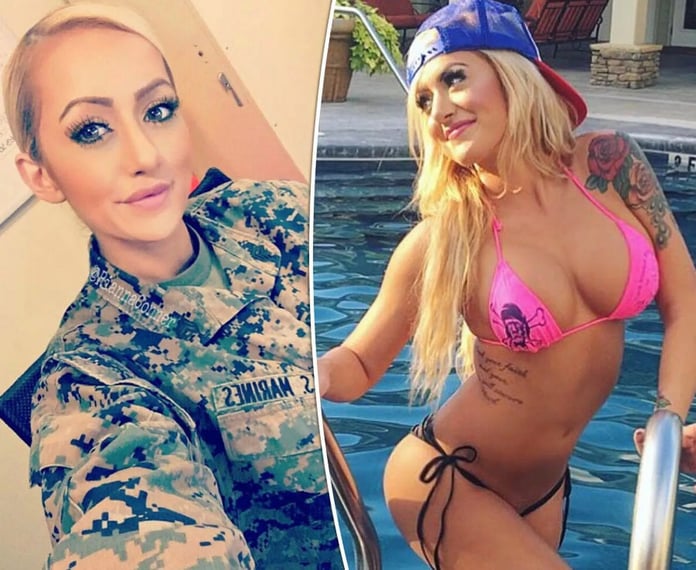 Combat Barbie nude style pin-up model Rianna Conner Carpenter