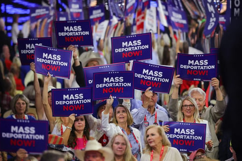 Trump deportation policy, Republican National Convention, mass deportation, immigration policy, Milwaukee Fiserv Forum