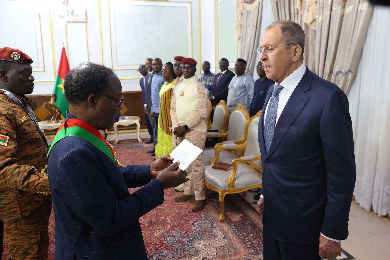 Sergey Lavrov awarded in Burkina Faso sergey lavrov burkina faso honor, order of the stallion, ouagadougou ceremony