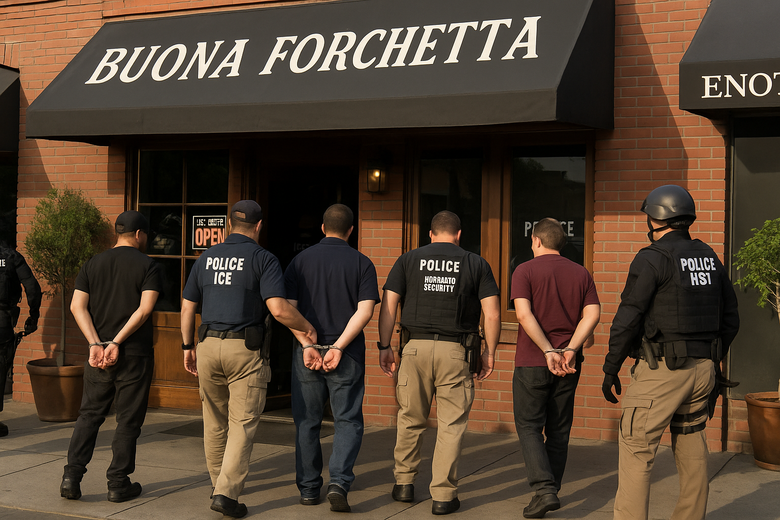 ICE raid, Buona Forchetta, San Diego restaurant, immigration enforcement, ICE agents, Homeland Security, worker arrests, federal raid, San Diego news, May 2025