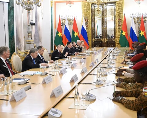 Burkina Faso Russia relations, Ibrahim Traoré Putin meeting, Sahel security alliance, Russia Africa cooperation, anti-West African alliance, Russian military aid Africa, Burkina Faso energy projects, Alliance of Sahel States