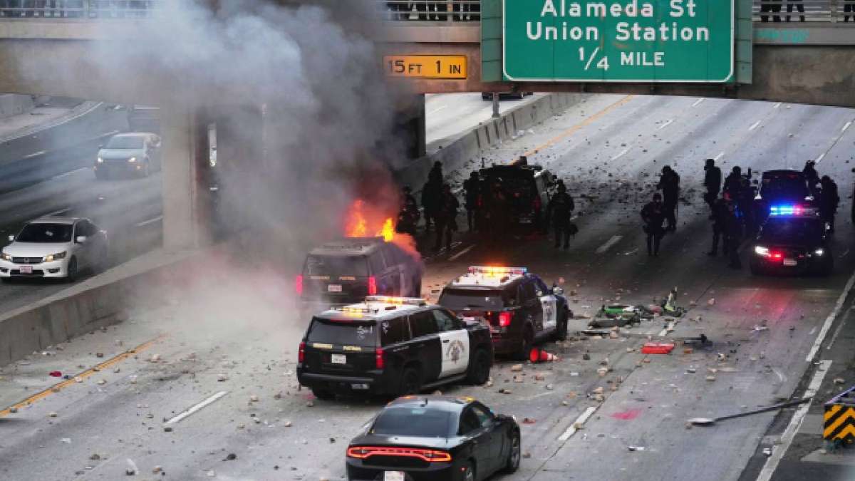 Trump Los Angeles troops, California wildfires rebuild, Trump military deployment, LA protests ICE raids, Gavin Newsom Trump conflict, Insurrection Act Trump, federal vs state powers