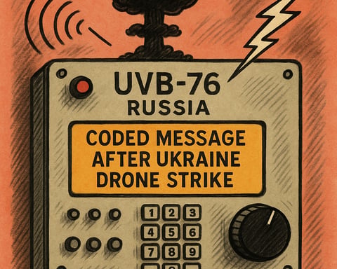UVB-76 Russia, doomsday radio Russia, Russian coded message, Ukraine drone strike Russia, Russian military alert, Putin nuclear command, Operation Spiderweb
