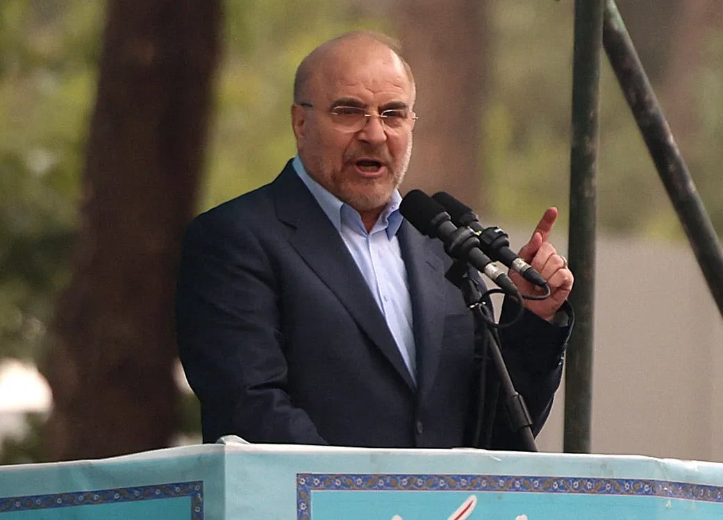 Mohammad Bagher Qalibaf at UN-IPU summit in Geneva, Iranian parliament speaker, former Tehran mayor,
