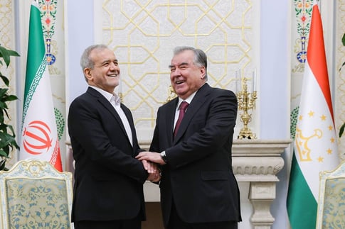 Iran Tajikistan meeting, Ali Bagheri Kani, Emomali Rahmon, Dushanbe