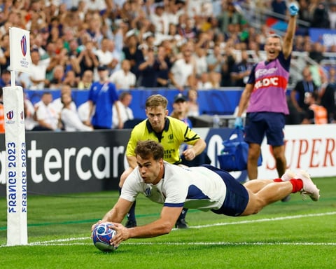 latest sports news, rugby news, sports news, new zealand vs france, france beats all blacks, penaud try against new zealand, dunedin rugby test, all blacks home defeat, scott robertson debut, france rugby 2025