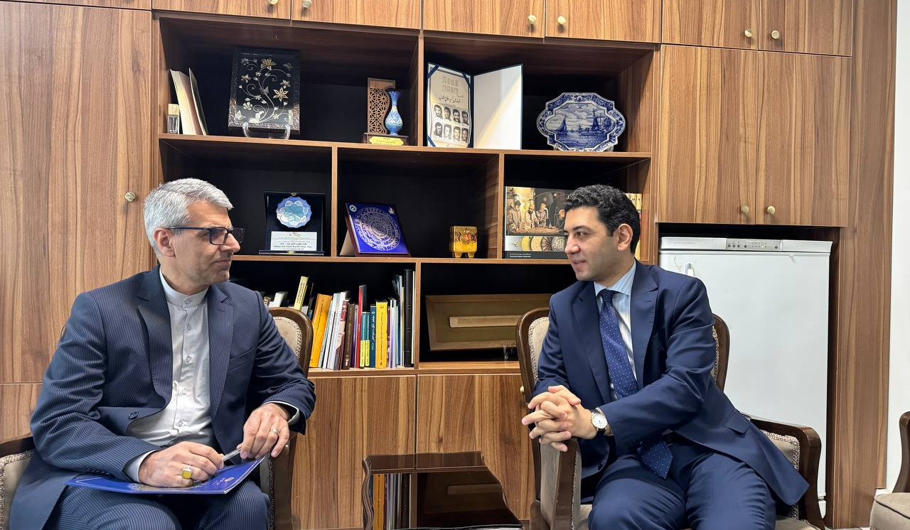 Armenian Ambassador Grigor Hakobyan meeting Iranian Foreign Ministry Spokesperson Esmail Baghaei in Tehran File photo of Armenian Ambassador Grigor Hakobyan meeting Iranian Foreign Ministry Spokesperson Esmail Baghaei in Tehran during a previous diplomatic meeting, symbolizing Iran–Armenia relations.