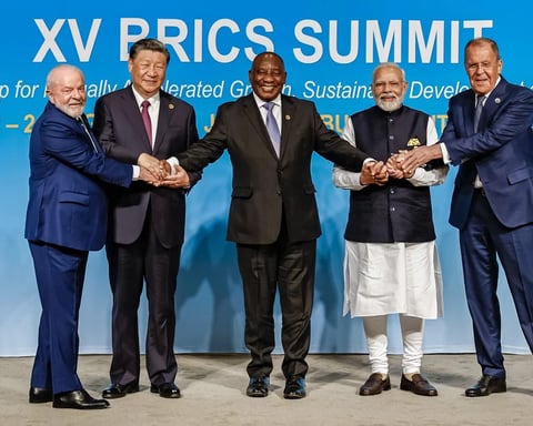 Xi Jinping and Narendra Modi meet at BRICS summit in August