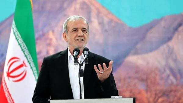 Masoud Pezeshkian addressing Iran’s stance against Israel and US