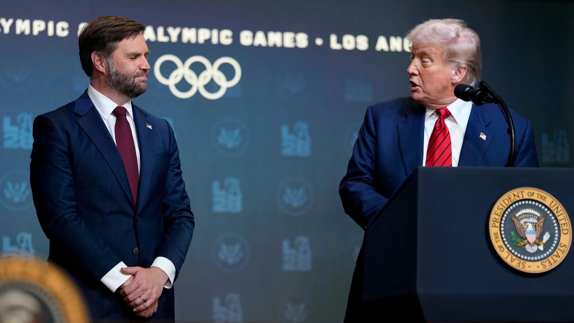trump and jd vance at a MAGA rally