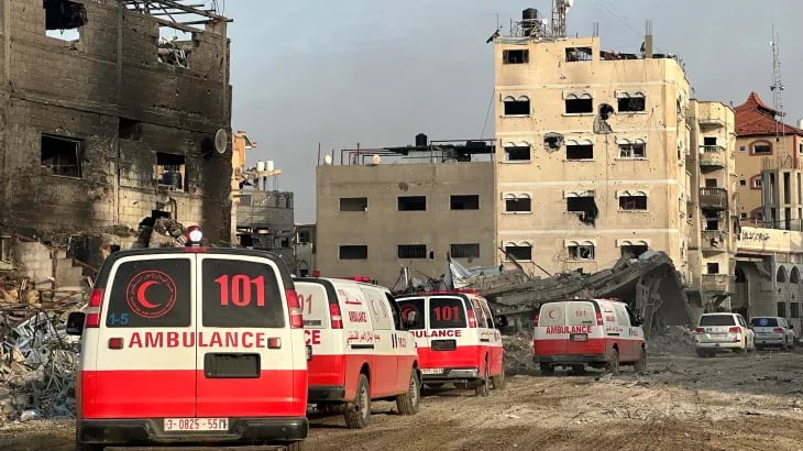 Gaza Health System On The Brink Damaged medical facility in Gaza as WHO and OCHA warn of health system collapse