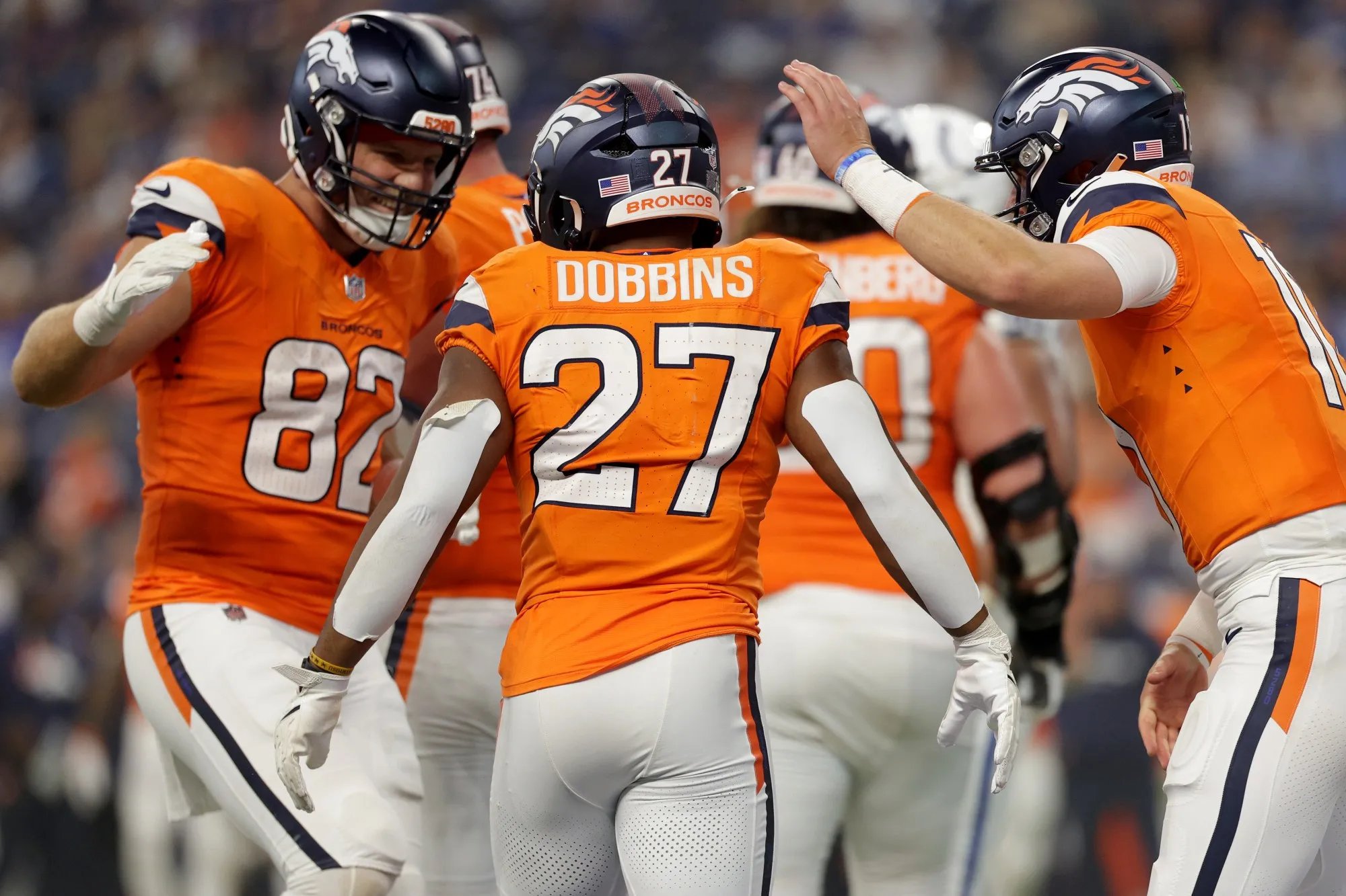 Justin Herbert targets downfield against the Denver Broncos at SoFi Stadium