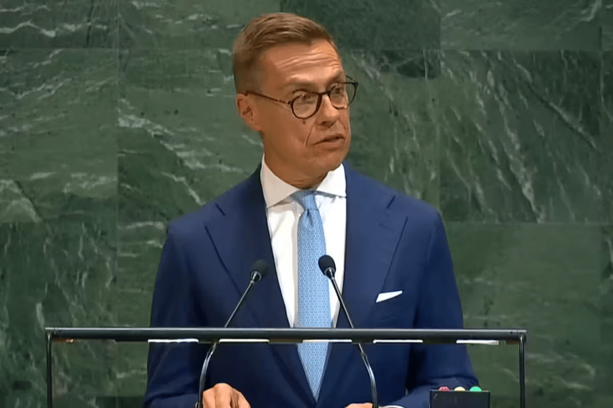 President Alexander Stubb addresses the UN General Assembly calling to abolish the veto and expand permanent seats.