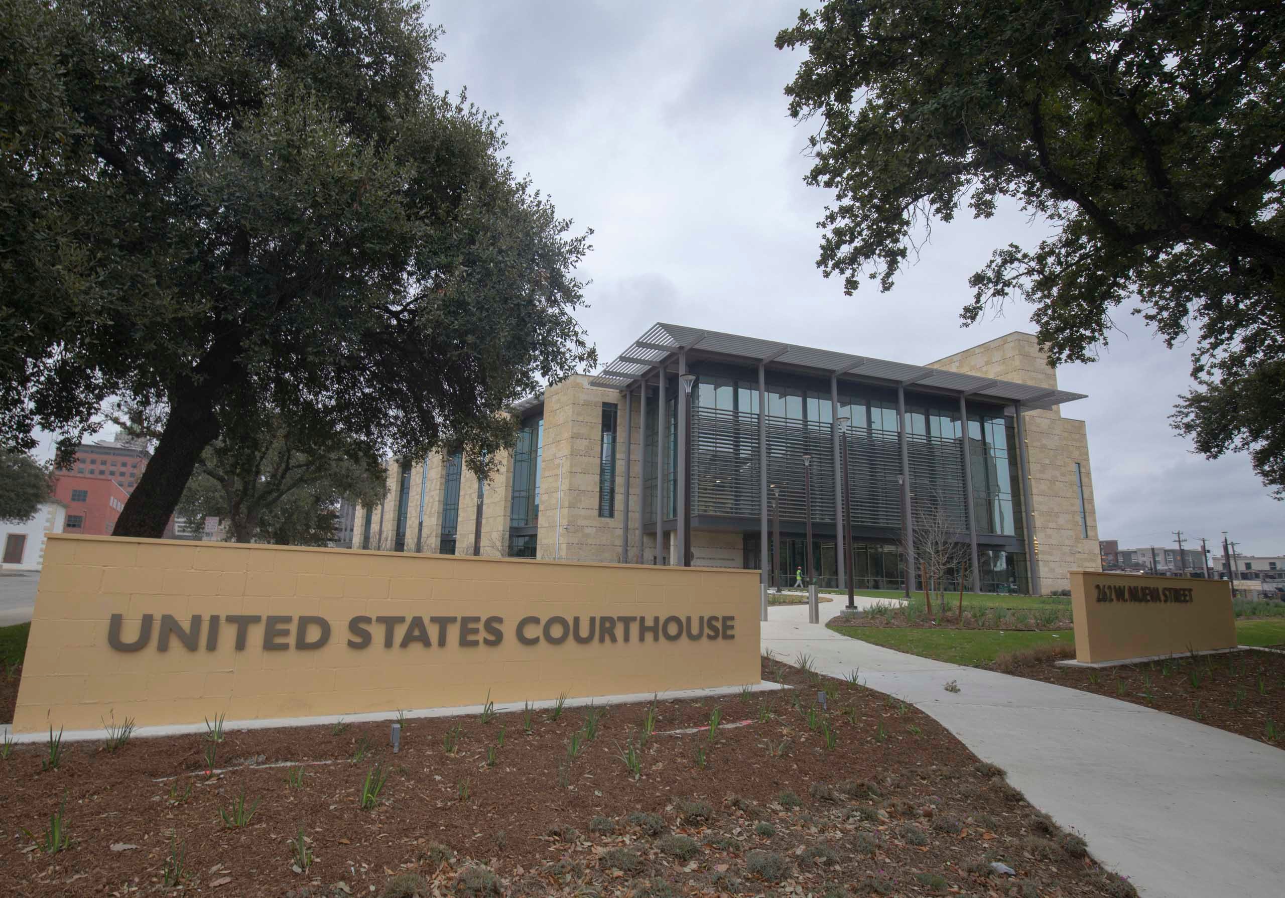 Federal Courthouse As H-1B Fee Faces Lawsuits Exterior of a U.S. federal courthouse as lawsuits over the H-1B fee loom