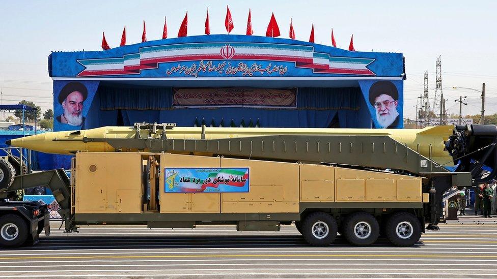 Ballistic Program Context File photo of a missile test used in reporting on Iran’s ballistic program