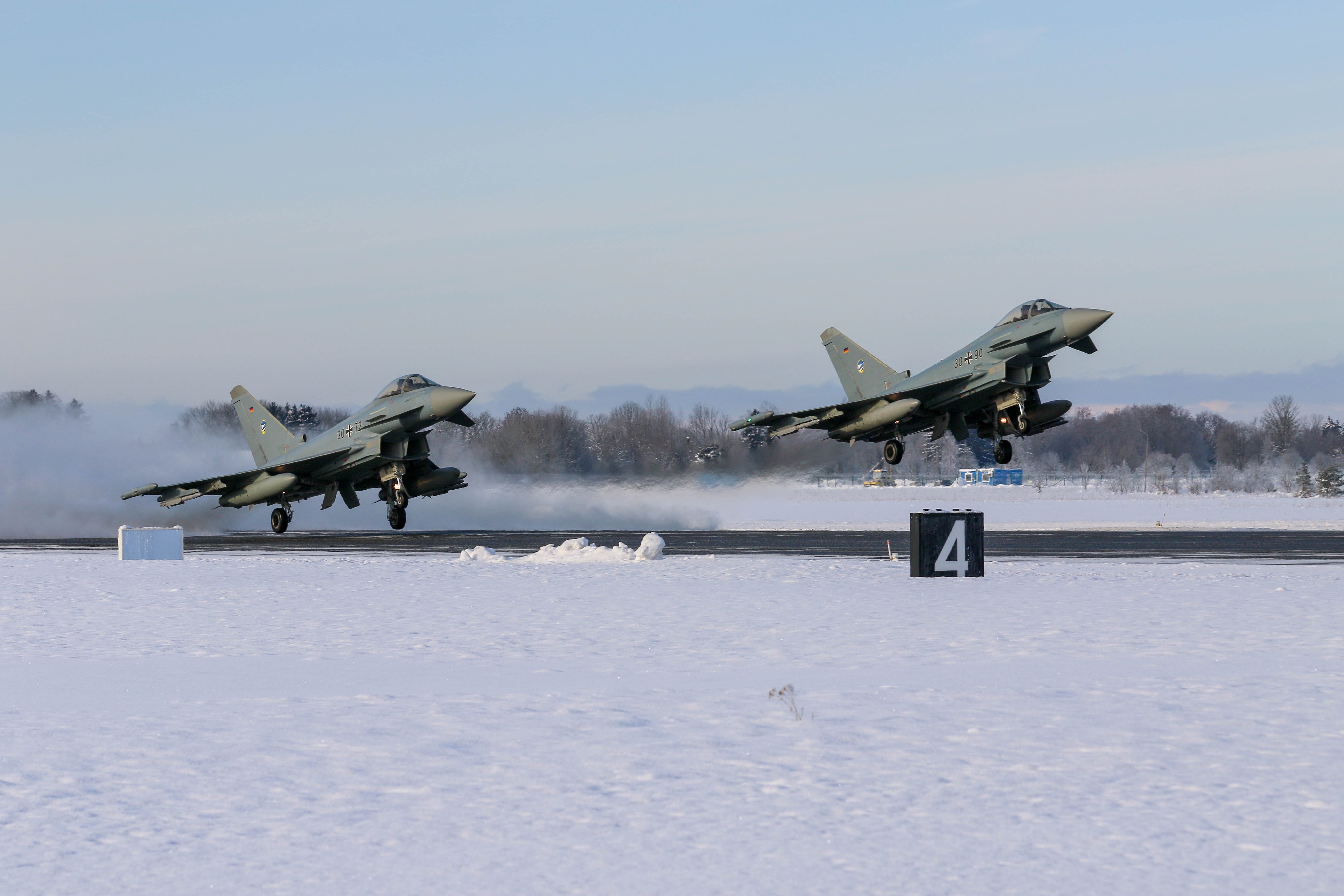 NATO Air Policing Over Baltics After Estonia Incident German Eurofighter Typhoon on Baltic Air Policing duty after Estonia airspace scare