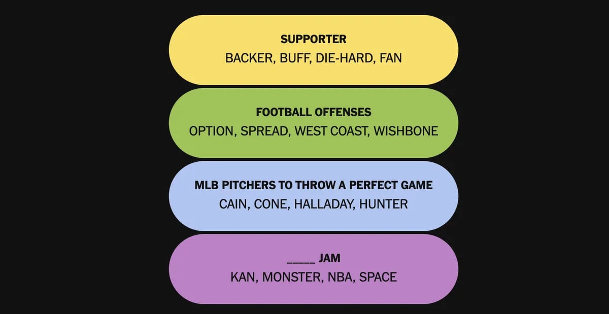 nyt connections sports puzzle, sept 23 2025