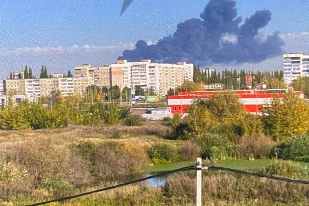 Smoke rises above Gazprom’s Salavat complex in Bashkortostan after a second reported drone strike