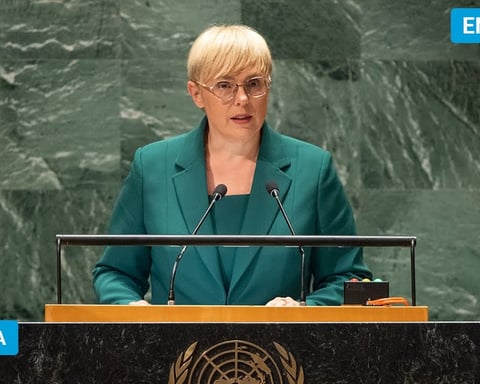 Slovenia President Nataša Pirc Musar addresses UN General Assembly urging to stop genocide in Gaza