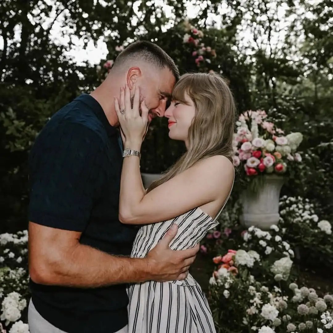 Taylor Swift in Polo Ralph Lauren engagement photos with Travis Kelce
