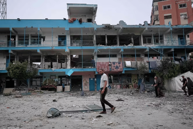 UNRWA school used as a shelter after strikes in Gaza UNRWA school used as a shelter amid Gaza ceasefire talks