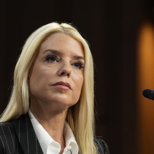 Attorney General Pam Bondi speaking at a Senate Judiciary Committee hearing in Washington