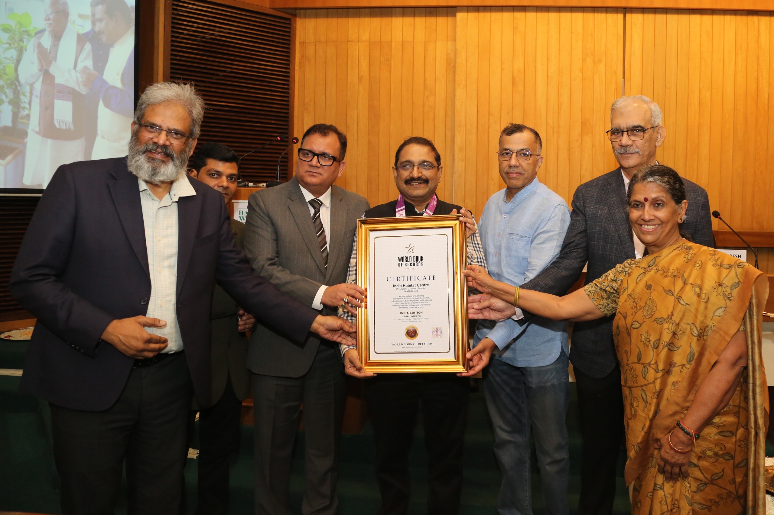 India Habitat Centre Honoured by World Book of Records, London for Promoting Sustainability, Cultural Exchange and Public Engagement