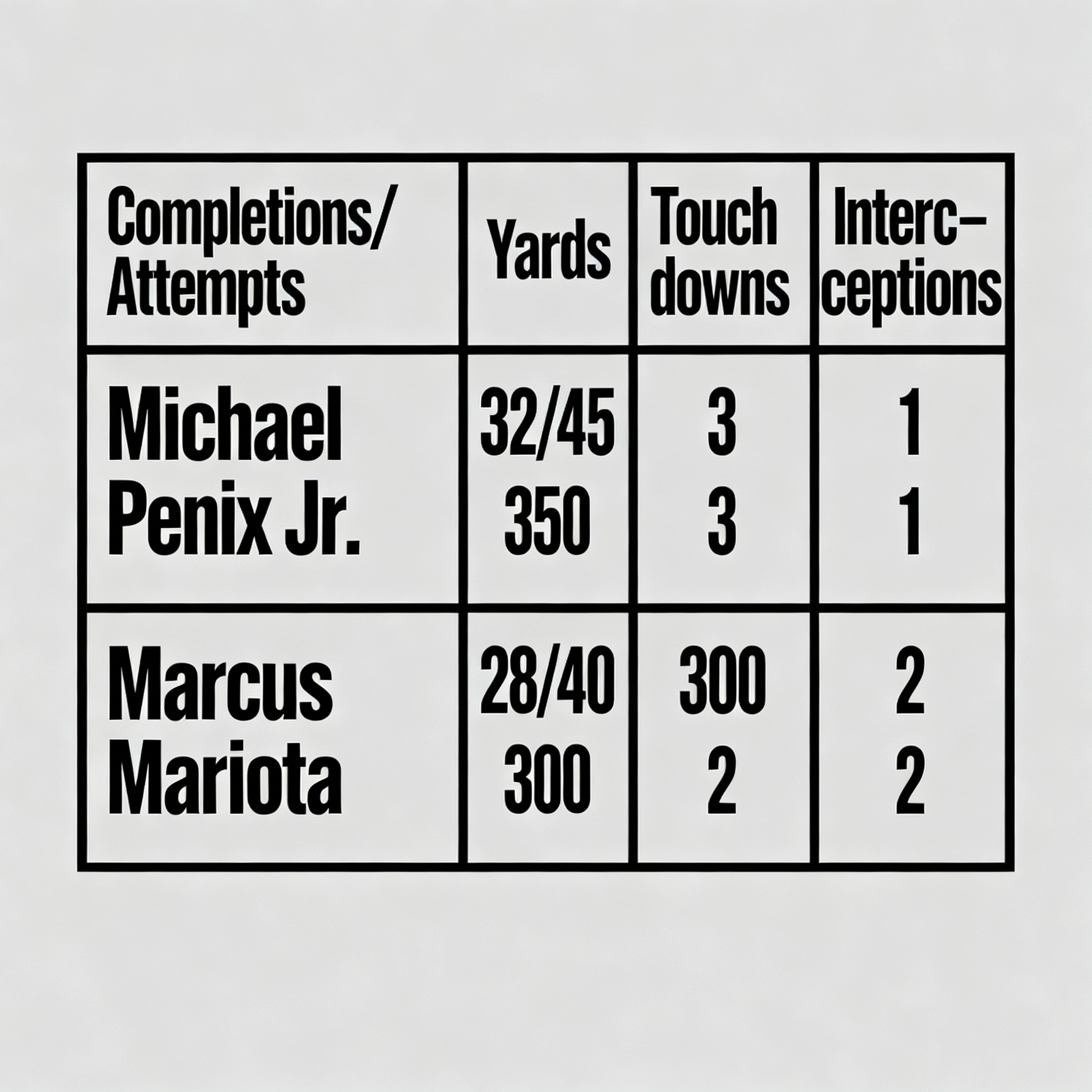 Atlanta Falcons vs Washington Commanders - Quarterback Comparison Atlanta Falcons vs Washington Commanders - Quarterback Comparison