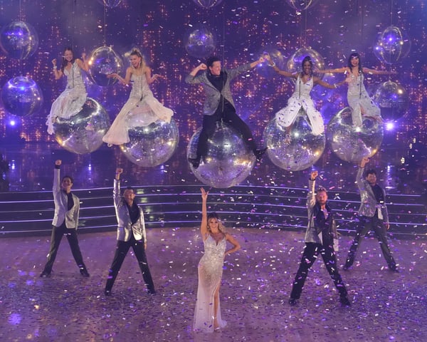 Andy Richter performing on Dancing with the Stars 20th Anniversary